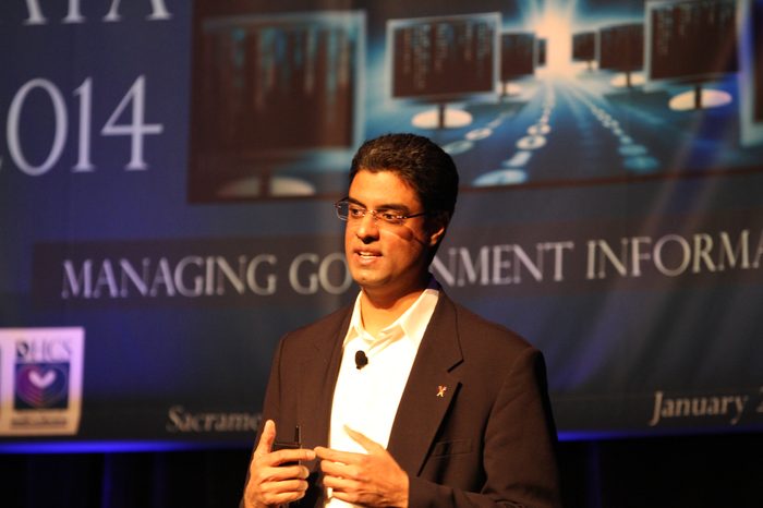 Ajay Chandramouly, Founder and CISO of SecuredAI, speaking at a conference
